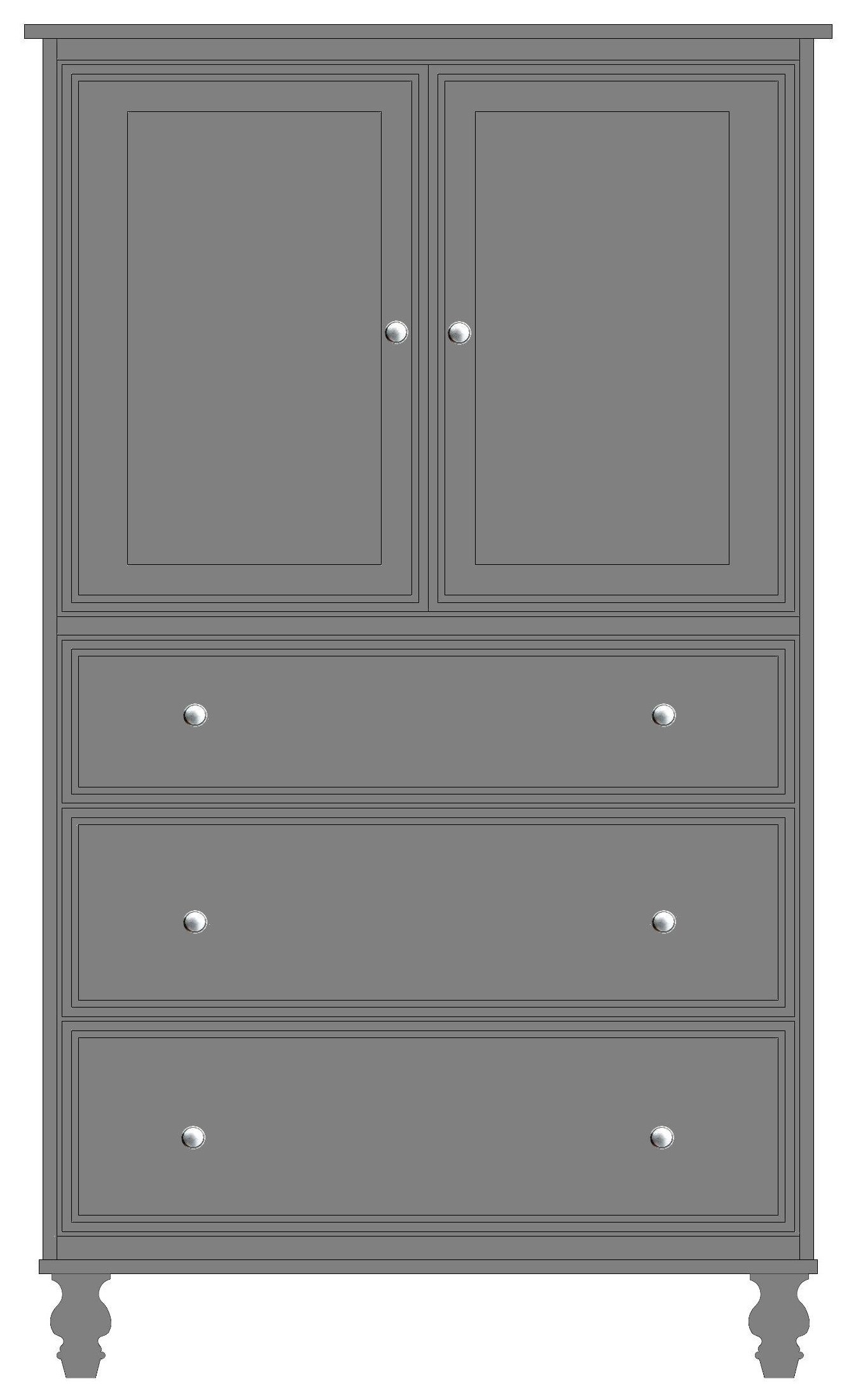 3 drawer new arrivals armoire
